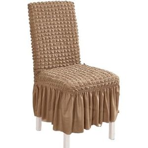 Elastische hoes voor stoel universele maat stoelhoes grote elastische huisstoel woonkamer stoelen hoezen voor thuis eetkamer eetkamerstoelhoezen (kleur: Yt- pps-camel, maat: 1 stuks)