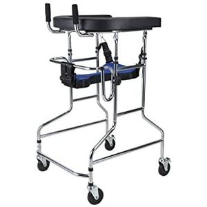 Lichtgewicht brand rollator wandelaar, sterk stalen loopapparaat met remmen, verstelbare hoogte (100-127 cm), geschikt voor maximaal 330 pond