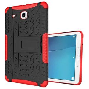 Case compatibel met Samsung Galaxy Tab E 9.6 ""SM-T560 T561 T565 T567 TPU + PC Tablet Armore Cover (Color : Red, Size : SM-T560 T561 T565)