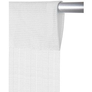 Arsvita Draadgordijn met stangdoorgang, individueel in te korten gordijn, draadgordijn, in vele kleuren en maten (B140xL250 cm/wit)