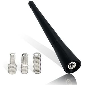 Vecys FM/AM Auto Antenne Kit Staaf Autodak Antenne Universele Korte Stang Met 3 verschillende adapters inbegrepen (M4, M5, M6) voor FM/AM Radio-ontvangst geschikt voor alle auto's vrachtwagens