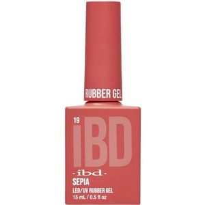 IBD Rubbergel, sepia, 15 ml, premium nagellak voor duurzame, natuurlijke manicure en gladde nagels, led/uv-lak