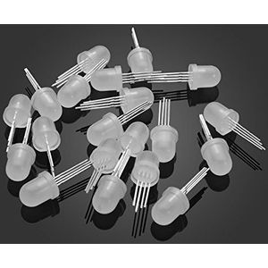 MYAMIA 20 stuks RGB led-diode, 8 mm, rood/groen/blauw, 4 pinnen, elektroluminescerende diodes