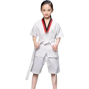 Karate vechtsportkleding Judo Gi Uniform Volwassenen Unisex Halve Mouw Wit Meerdere Maten(190cm)