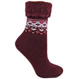 SOCK SNOB - Dames Warme Thermo Winter Noorse Stijl Bedsokken (37-42 EU, Deep Fuchsia)