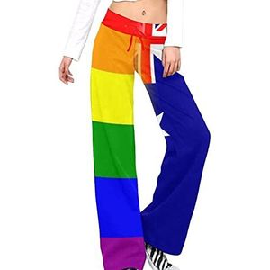 LGBT Pride Australië Vlag Yoga Broek Voor Vrouwen Casual Broek Lounge Broek Trainingspak met Trekkoord XL