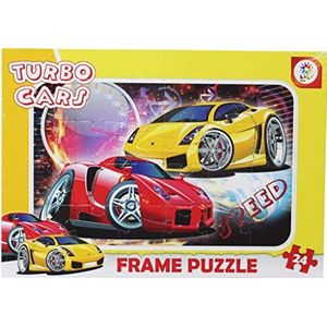 Laço Turbo Cars 24-delige Frame Puzzel
