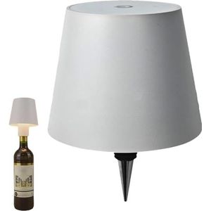 draadloze fles lamp, draadloze fles lampenkap, wijnfles LED-licht, 3 kleuren traploos dimmen fles lichten, Touch draadloze flessen tafellamp met RGB ademlicht Home Bar Decor