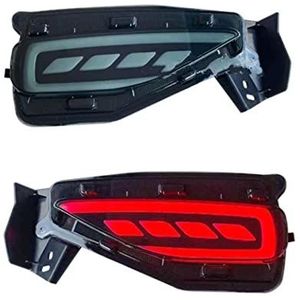 ledachterlichten 2 Stuks Achterbumper Mistlamp Rem Richtingaanwijzer Led Reflector Licht Voor Toyota Voor Fortuner SW4 2015 2016 2017 2018 2019 2020 Achterlicht LED(A Smoke,3 Functions)