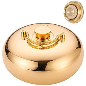 Groot Warmwaterkruik 1L/2L/3L Waterinjectie Warme Fles Voor Slapen, Bed, Thuis, Kantoor, klassieke Messing Warmwaterflessen (Color : Smooth, Size : XL)