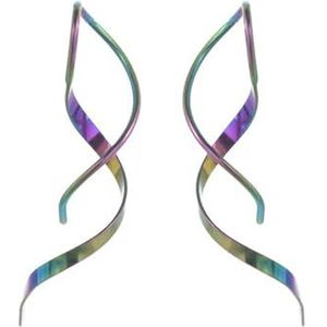 Spiraal Threader oorbellen Koreaanse Helix Wave Curve oorlijn manchet roestvrij staal bungelende oorbel vrouwen mode sieraden-kleuren