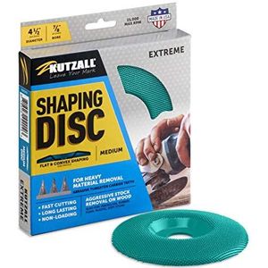 Kutzall Extreme Shaping Disc - Medium, diameter 4-1⁄2"" (114,3 mm) x 7⁄8"" (22,2 mm) boring - Haakse slijperbevestiging voor houtbewerking voor DeWalt, Bosch, Makita. Schurend wolfraamcarbide, SD412X70