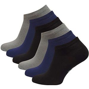 Vincent Creation - Sokken - Blauw - Greige - Zwart - 6er Pack