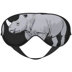Animal Rhino Unisex elastische verstelbare gesp ontwerp verduisterende slaap oogmasker voor thuis reizen yoga kantoor dutje