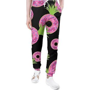 Ananasbladeren Donut Cupcake Joggingbroek voor Mannen Yoga Atletische Jogger Joggingbroek Trendy Lounge Jersey Broek XL