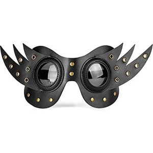 GALSOR Punk lederen maskers punk feestmasker Halloween rollenspel PU leer half gezicht masker accessoire