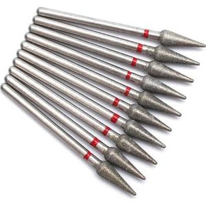 Nagelboortjes, Nagelboortjesset for manicure, diamant elektrische nagelboortjes for manicure en pedicure, 10 stuks, veelkleurig(T26 56)