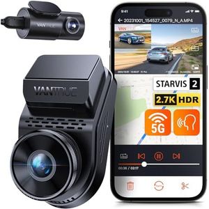 VANTRUE S1 Pro 2.5K 60FPS Dual verborgen dashcam met wifi, STARVIS 2 HDR-nachtzicht, auto voor achter, spraakherkenning, dashcam, ingebouwde GPS, 24 uur buffer parkeermodus, Max 512G