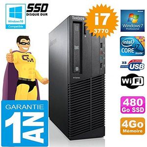 Lenovo PC M92p SFF Core I7-3770 RAM 4 GB harde schijf 480 GB SSD DVD brander WiFi W7 (gereviseerd)