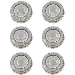 6 reservekoppen voor elektrisch scheerapparaat, compatibel met Philips S1000, S3000, S4000, S5000, S500, XZ5800, XZ580, SW175.