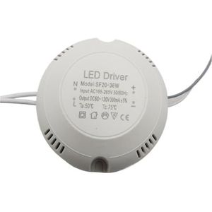 LED voeding constante stroom aandrijving downlight eetkamer kroonluchter schijnwerper gelijkrichter transformator ballast plafondlamp starter (kleur: ronde driver 20-36W)