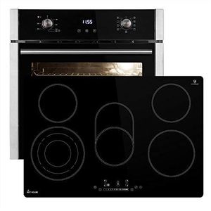 Fornuis: 60cm Inbouw oven EB8010ED + 77cm Keramische kookplaat KF7705RL | Grill | Circulerende lucht | Hete lucht | Telescopische uittrekelementen | Automatische timer | SET8010_77RL