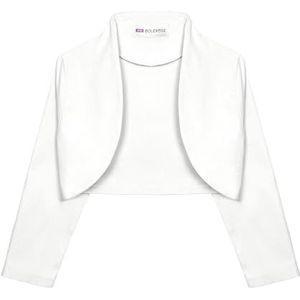 Bolerose Meisjes 3/4 Mouw kinder Kinderen Bolero (Gebroken wit, 13-14 jaar)