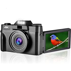 Videocamera Vlogcamera Recorder Macro Lens 4K Digitale Camera Flip Screen Selfie Camcorder 48MP Vlog Webcam Vintage Video Recorder 16X Groothoek(32G SD Card,Only With Fliter)