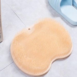 Apple-vormige wandgemonteerde TPE-voetpad met zuignap, vaste voetmassagepad voor persoonlijke reiniging, voetwas-badborstel