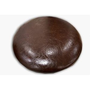 Leren comfortabele keukenstoel, Ronde kruk Antislip stoelkussen Leren sponskussens Restaurantkaartstoel Ronde kruk Barkruk Zitkussen Stoelkussen(Brown,35cm)