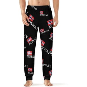 Norwegian National Pride Pyjama voor heren, zachte loungebroek met zak, slaapbroek, loungewear