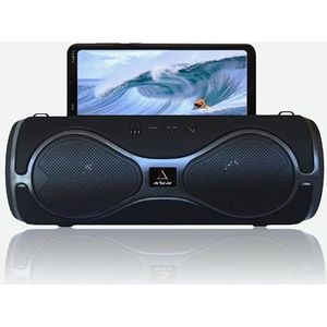 Art Tech Lab F39 Bluetooth 5.0 luidspreker met LED, zwart, moderne minimalistische bluetooth-luidspreker voor smartphones, tablets, computers, laptops