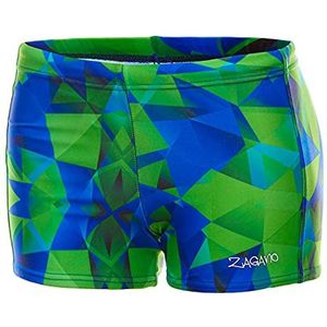 Zagano kinderzwembroek jongens zwembroek jongens badmode maat 116-164, Made in EU, 01. blauw/groen., 122