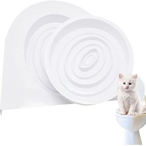 Potty Train Kattentoilet | Herbruikbare kittenpottrainer,Pet Toilet Training Tray for Cat In staat zijn kat te leren zelf naar het toilet te gaan Geruwam