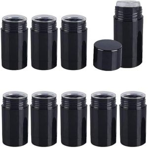 Minsily 10 stuks 30 ml lege deodorantcontainers twist up vulstok plastic deodorant container navulbare deodorantflessen ronde lippenbalsem buizen voor zelfgemaakte doe-het-zelf lippenstift krijt