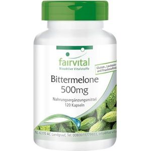 Fairvital | Bittermeloen capsules 500mg met chroom - HOOG GEDOSEERD - VEGAN - 120 capsules - met 10% charantine