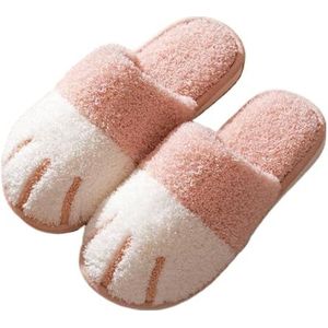 ARVALOLET - Pluche Kattenpootpantoffels - Roze - Antislip en Warm