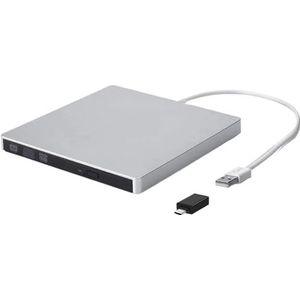 Slanke externe DVD RW CD-brander, brander, lezer, optische schijven for laptop, pc, dvd-brander, draagbare dvd-speler