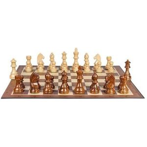 Bordspellen Schaken Schaakset Schaakset, extra zwaar gewogen schaakstukken van hoog polymeer met 3,7 inch koning, schaakbord Familie Spellen