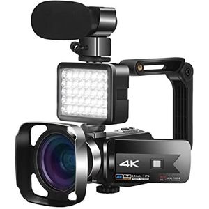 Videocamera, Video Camera Camcorder 4K Camcorder Digitale Vlogging Camera for Live Stream Wifi Afstandsbediening Night Vision Touch Screen Photography(With 32GB SD Card)
