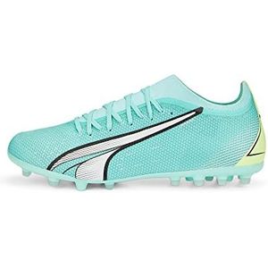 PUMA Ultra Match Mg voetbalschoen voor heren, Elektrische Pepermunt PUMA Wit Snel Geel, 48.5 EU