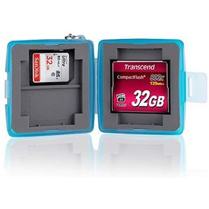 Ares Foto® Beschermhoes voor geheugenkaarten/opslag voor 4 x SD-kaarten + 2 compacte flitsers (CF) kaarten