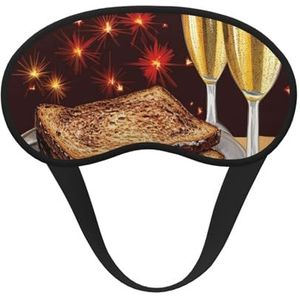 Toast to Your Birthday Sleep Mask Zacht Comfortabel Oogmasker met Verstelbare Strapblackout Oogslaap Schaduw Cover voor Vrouwen Meisjes Mannen Reizen Yoga Dutje Werk
