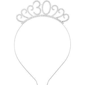 3-delige kroon haarband hoofddeksel, prinses kroon hoofdband for vrouwen, meisjes, bruiden, bruiloft, schoolbal, verjaardagsfeestje (Color : Age 30-Style 3_3Pcs)