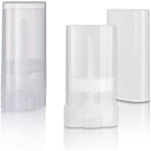 25 stuks lege 15 g ovale lippenbalsem tube deodorant houder 15 ml lippenstift tube (transparant)