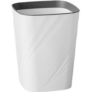 Vuilnisbakken, High-End Grote Prullenbak for Woonkamer, Badkamer, Slaapkamer, Keuken, Slaapzaal, Kantoor - Premium Toilet Vuilnisbak Met Deksel, voor binnenruimte(White,Large)