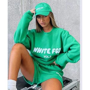 BDWMZKX Womens Tracksuit Set Women Tracksuit Sets T-shirt And Shorts 2 Piece Summer Outfits Oversized Solid Color Tops Gym Tunic Running Set Streetwear Sets For Teenage Girl-green-l