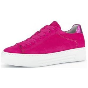 Gabor Low-Top sneakers voor dames, lage schoenen, lichte extra breedte (G), Pink Fuxia 31, 39 EU