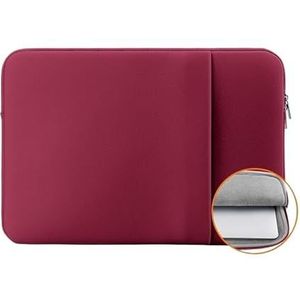 Laptoptas Case Geschikt for Macbook Air Pro 11 12 13 14 15/Xiaomi/Lenovo/Asu/Dell/HP Notebook Beschermhoes (Color : Wine Red, Size : 15-inch)