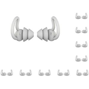 10 Set van Slapen Oordopjes Siliconen Oordopjes Ruisonderdrukking Herbruikbare Oordopjes voor Kantoor Thuis, Grijs, 2 Lagen, Premium Grijs, 2Layer